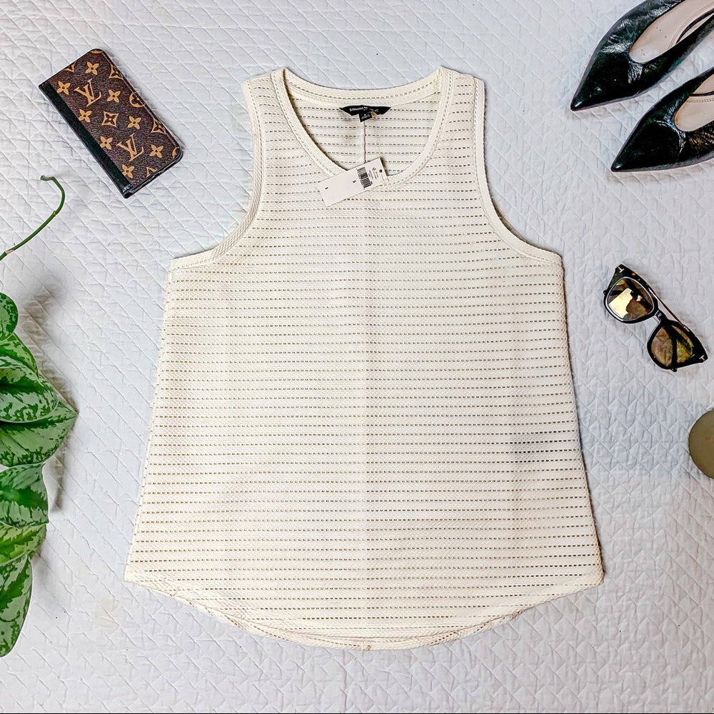 NWT Swing Cut Ribbed Eyelet Tank Top